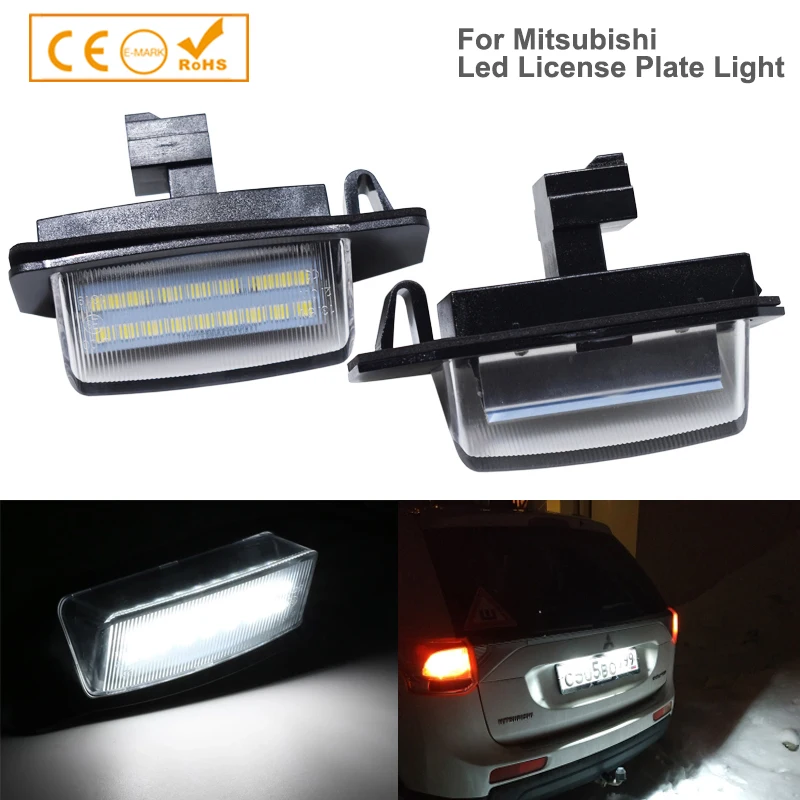 2 шт. LED номер лицензии светильник Настенные светильники белого Canbus для Mitsubishi