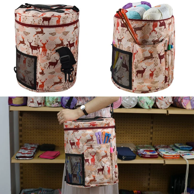 Empty Knitting Bag Yarn Storage Crochet for Hook and Needle Sewing Tools Accessories Mom |