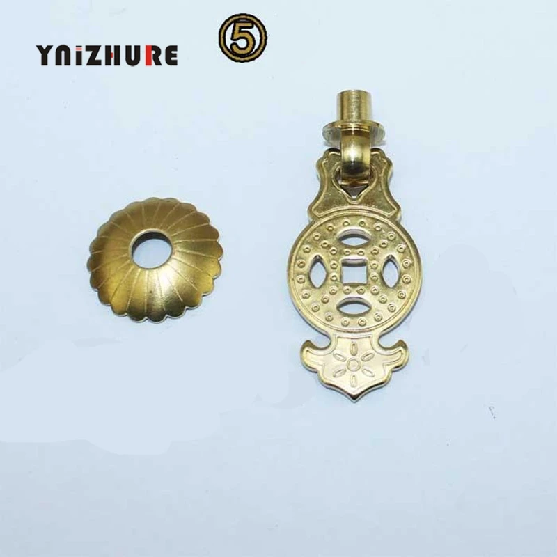 Античный замок чистой меди Медь с круглой ручкой из нержавеющей стали