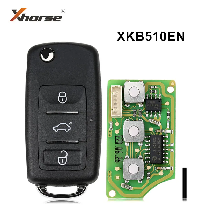 

Waterproof Xhorse XKB510EN Universal Remote Key B5 Type 3 Buttons English Version for VW