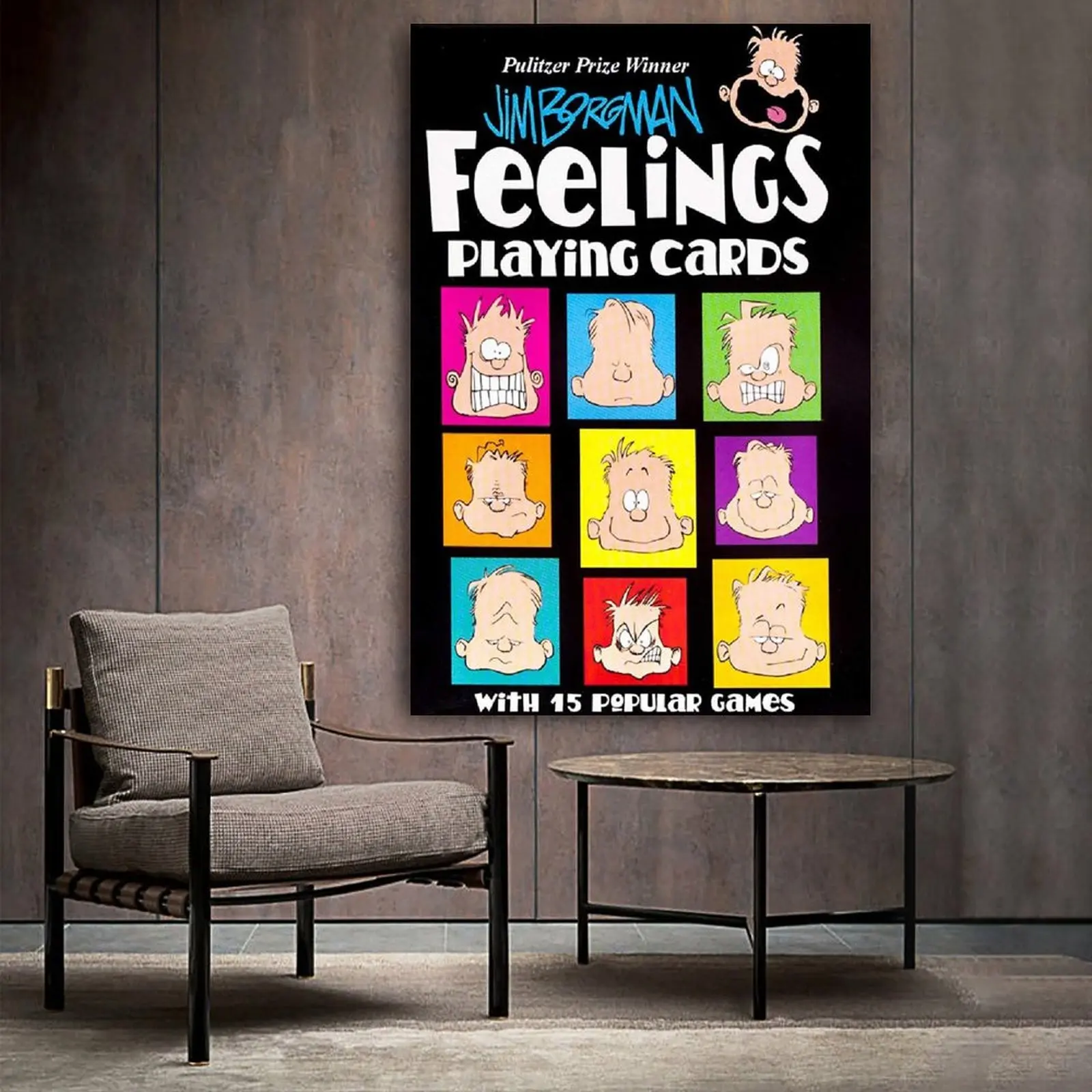 

Feelings Playing Cards Poster Decorative Painting Canvas Wall Art Living Room Posters Bedroom Painting