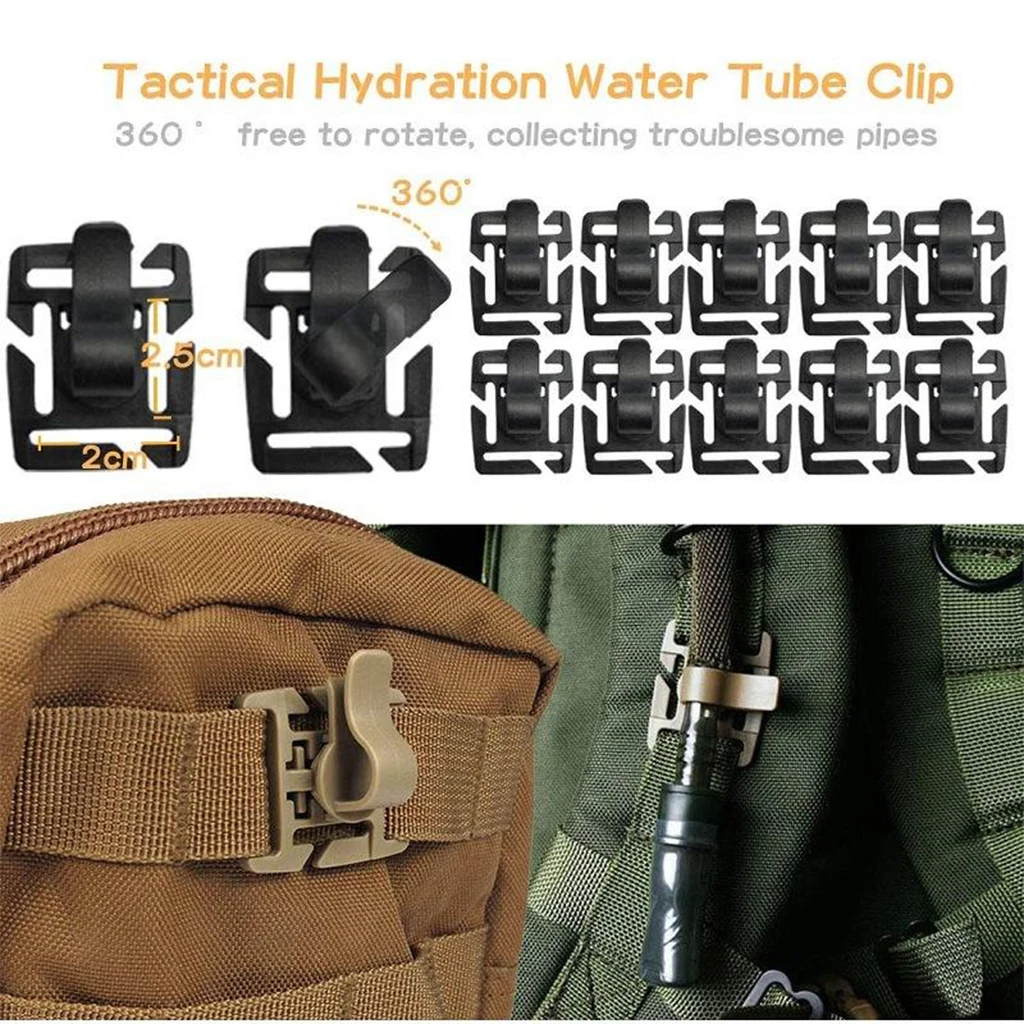 

42pcs/Set Tactical Gear Clips Strap Molle Bag Attachments Tactical Vest Belt Backpack Webbing D Ring Hook Dominators Webbing