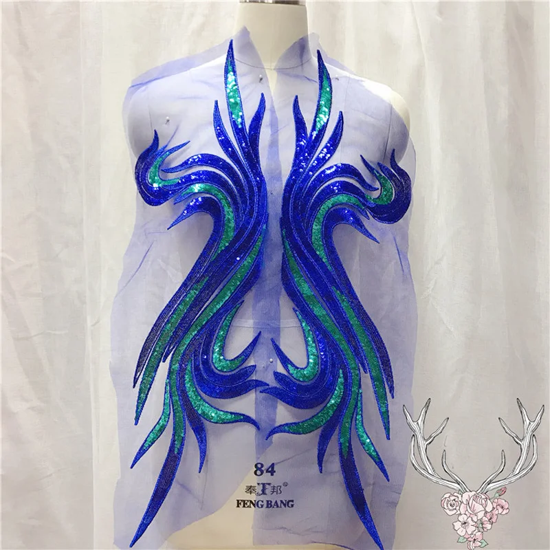 1 шт. изысканные бусины 3d Цветочная Кружевная аппликация с блестками и вышивкой