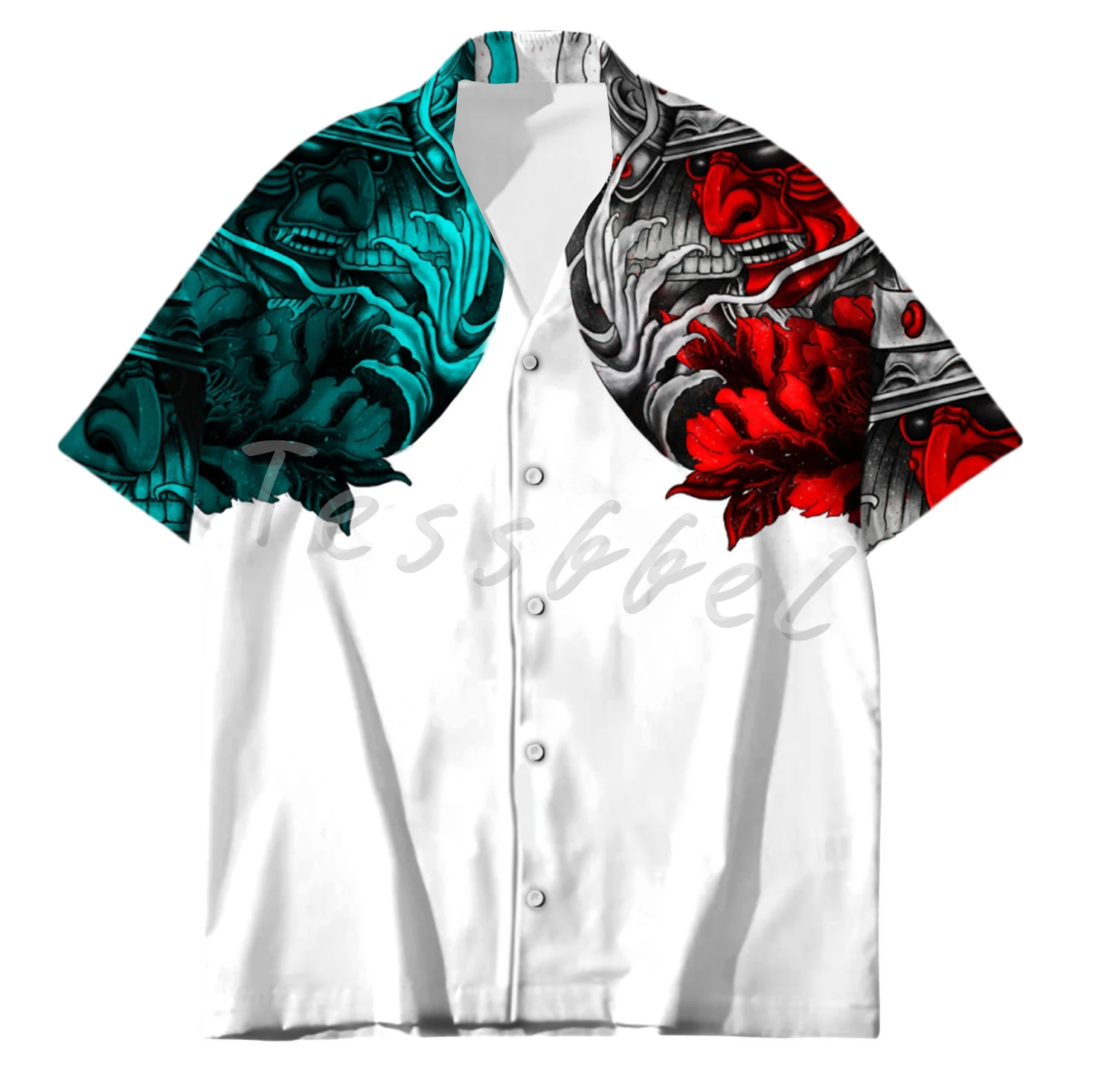Мужские Гавайские рубашки tessфьютер с 3D рисунком модная летняя повседневная