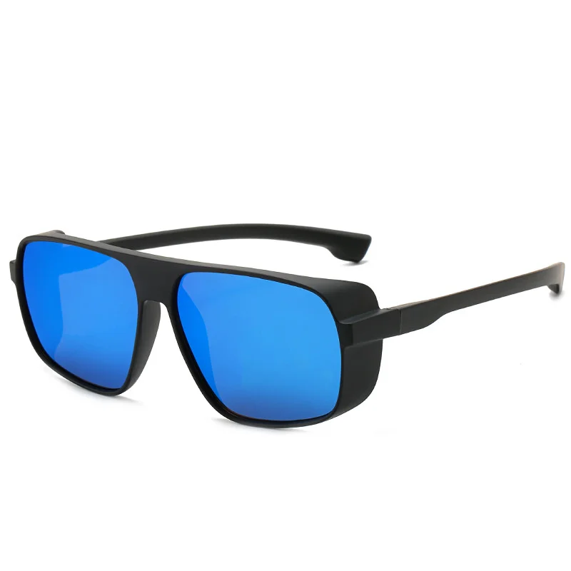 

box Sunglasses personality new punk glasses fashion big frame steam glasses men
