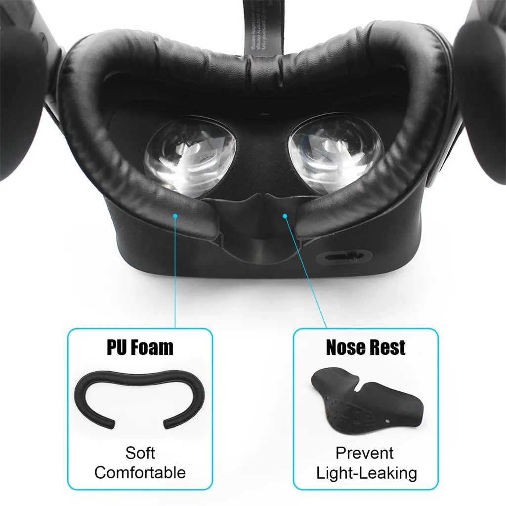 Comfortable Replacement Eye Mask Pad Soft Easy Clean Leather For Oculus Rift PU Face Protection Cotton Bottom | Электроника