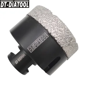 DT-DIATOOL 68 мм сухой вакуумный паяный Алмазный сверлильный сердечник кольцевая пила Профессиональный сверлильный гранит мраморная плитка резьба M14