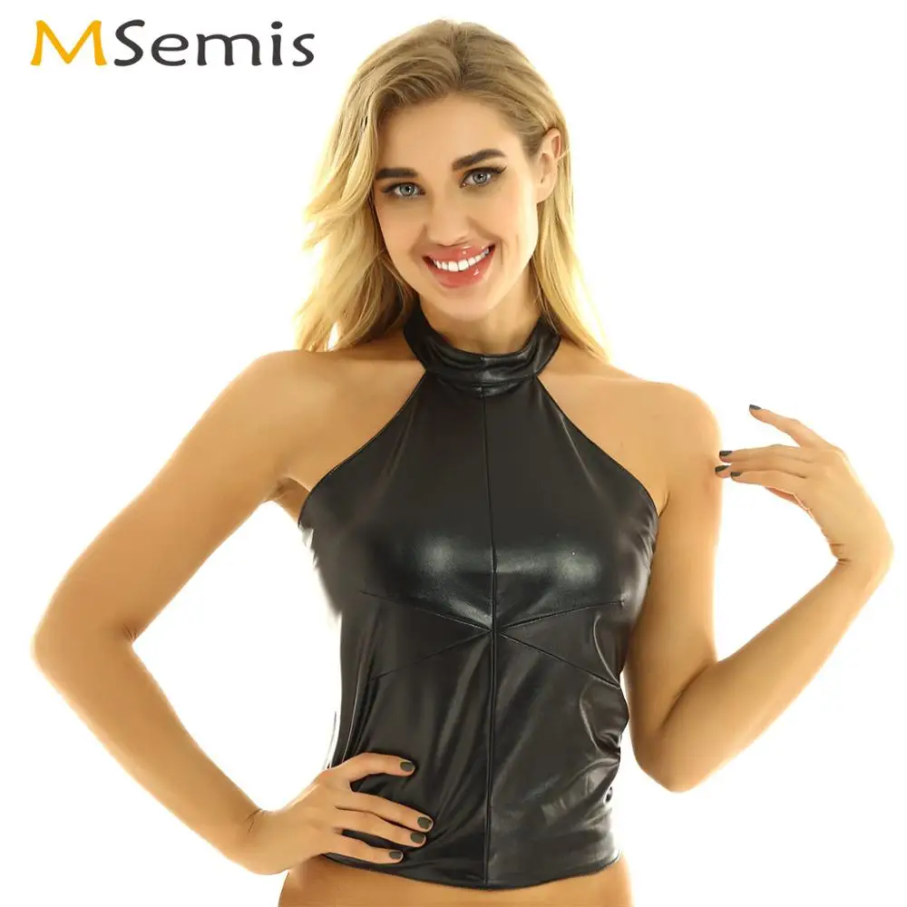 

Женский модный топ на бретельках без рукавов с открытой спиной и пряжкой, топ для ночного клуба, хит продаж, жилет для танцев на шесте, топ из ...