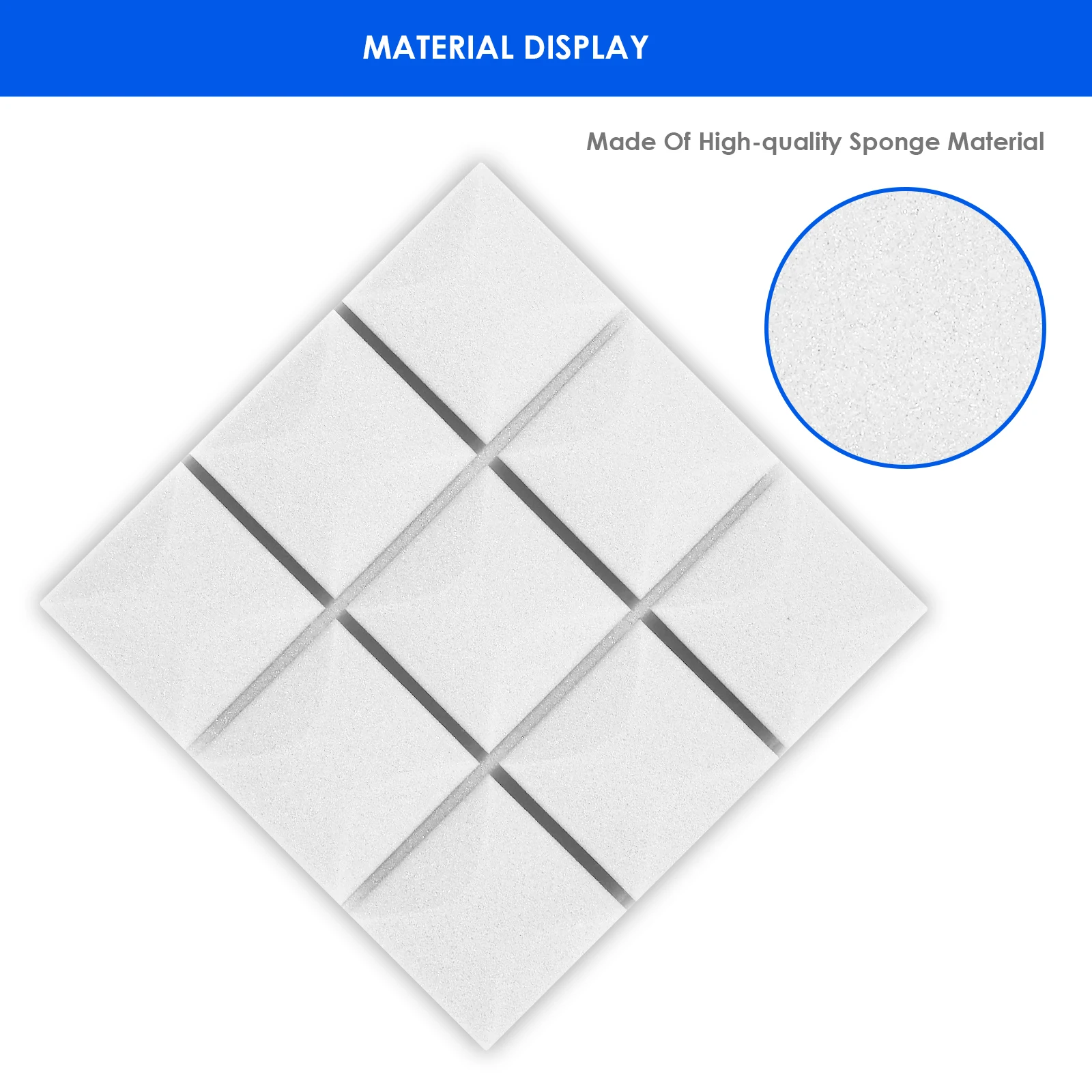 

5pcs Acoustic Foam Panels Studio Soundproof Sound Absorption Wall Wedge Tiles 12" X 12" X 2"