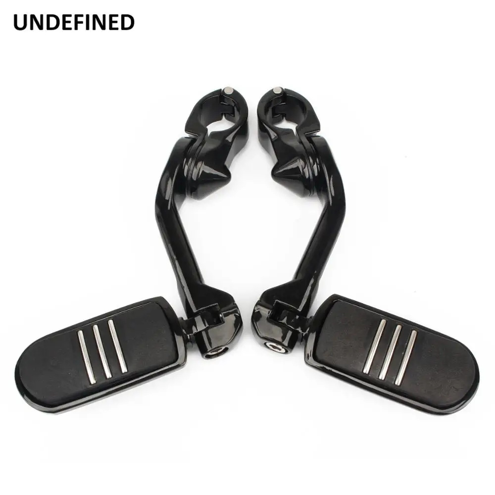 Мотоциклетные регулируемые длинные Угловые черные колышки 1 1/4 дюйма балка