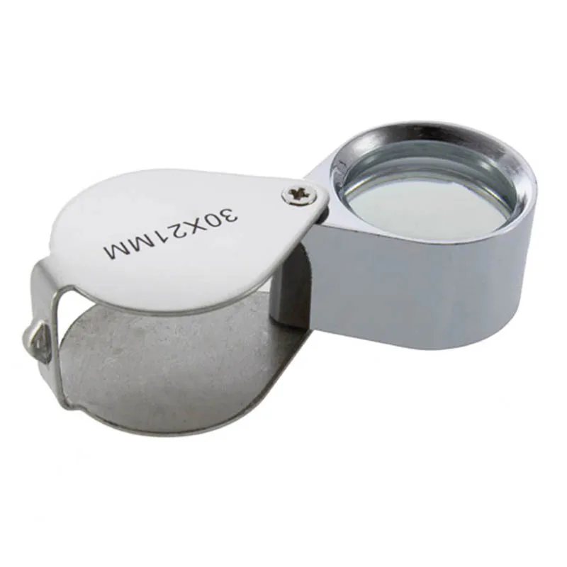 

Folding Jewllery Loupe Portable Magnifying Glass Pocket Size Lovely Jewllery Magnifier Glasses 30X Magnification Metal