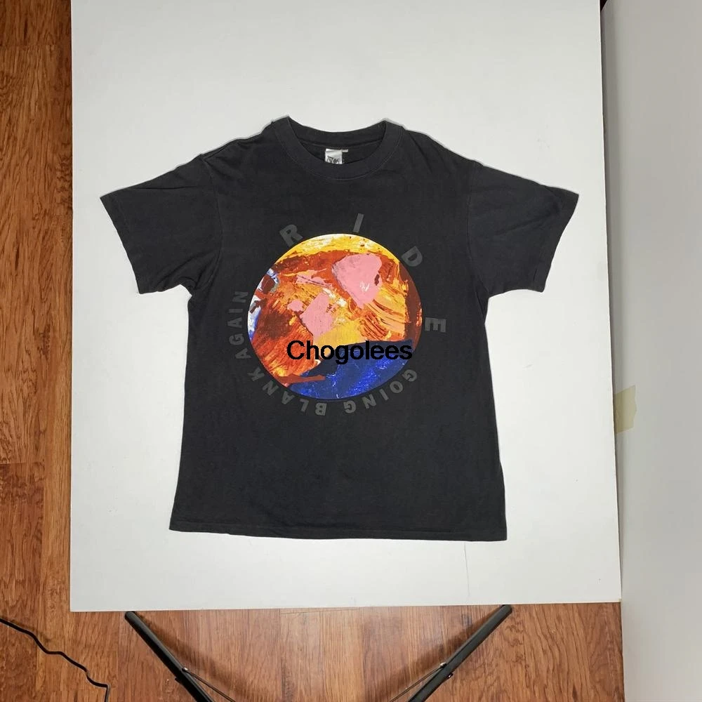 Винтажная черная футболка XL нового фасона с принтом евро | Мужская одежда