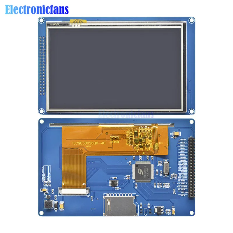 Diymore 5," 5,0 дюймов TFT ЖК-дисплей 800x480 Сенсорная панель экран модуль платы блока программного управления Драйвер IC SSD1963 sd-карта для 51/AVR/STM32