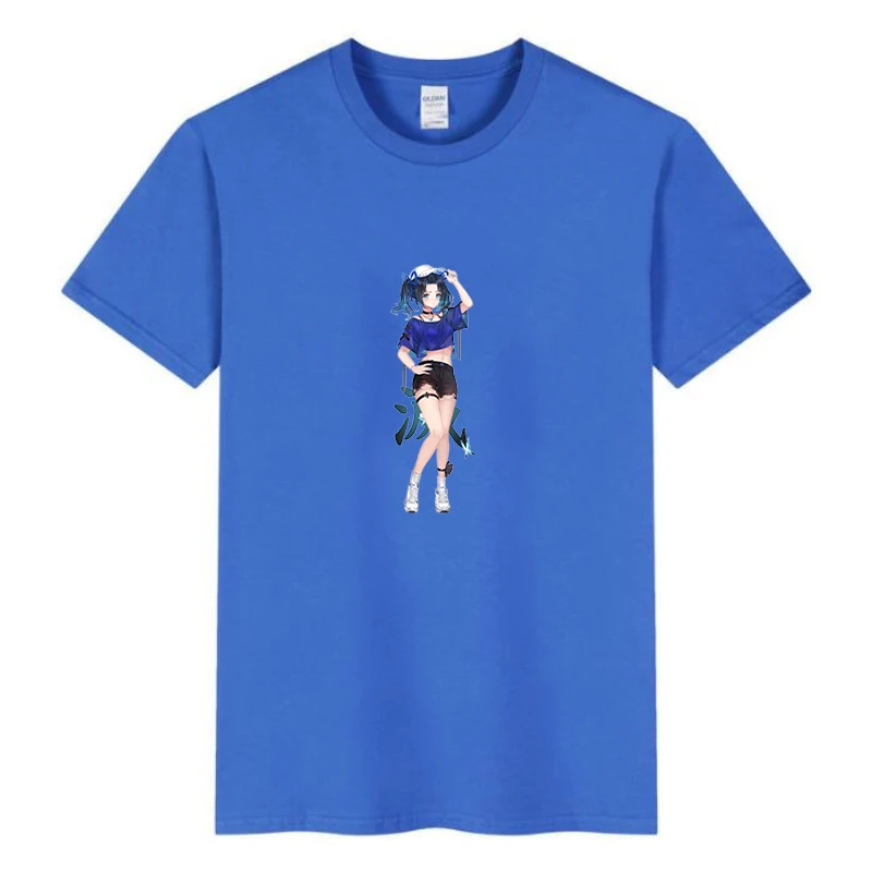 

2021 Girls Clothes Demon Slayer Funny Anime Harajuku Printed With Short Sleeves Breathable Top 3-14T Boys Football Shirts