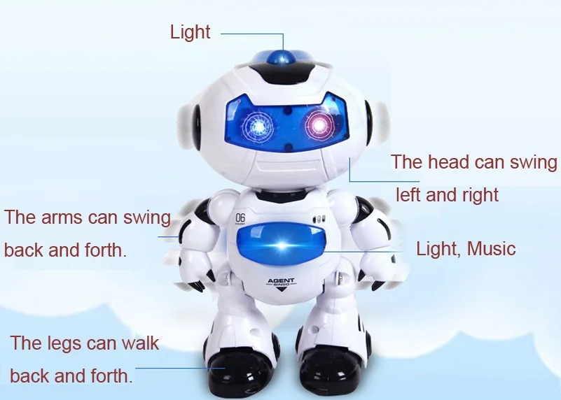 

[Funny] Remote Control Electronic Light & Music Danceing robot model Walking and English Speaking RC Robots toy Kids baby gift
