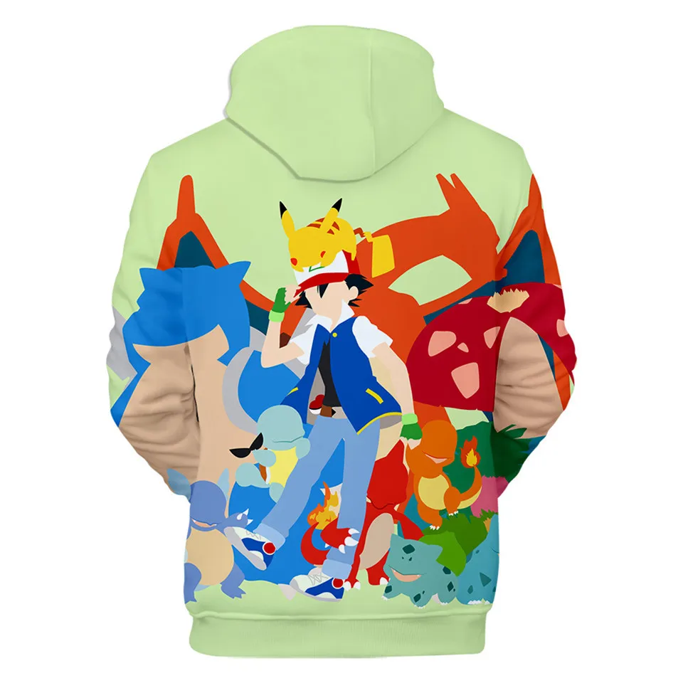 3-20 Years Hoodies Pokemon Umbreon Pikachu 3D Printed Hoodie Boys Girls Harajuku Sweatshirt Streetwear Jacket Coat Kids Clothes