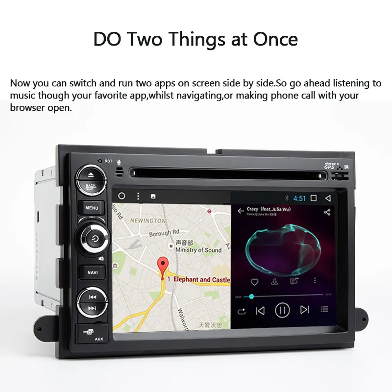 2 Din автомобильный DVD GPS навигатор для Ford F150 F250 F350 F450 Mustang Fusion Explorer Edge Escape Mercury 2005 2007