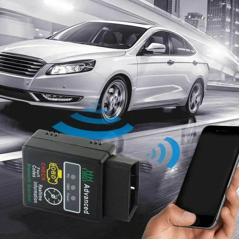 Новый сканер HH OBD2 ELM327 V1.5 совместимый с Bluetooth считыватель кодов OBDII 2 автомобильный