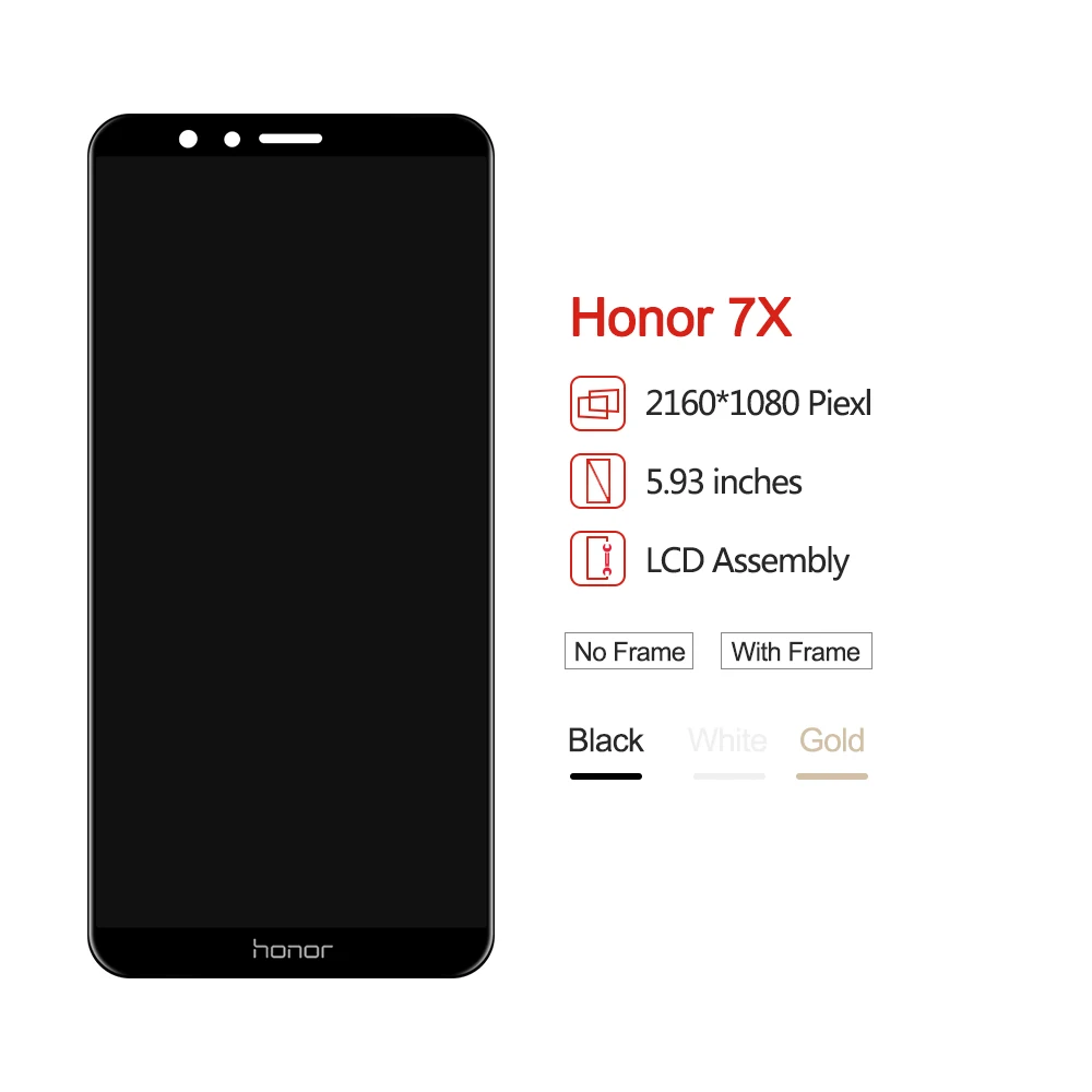 Для 5,9" huawei Honor 7X ЖК-дисплей+ сенсорный экран панель дигитайзер сборка Замена для Honor 7 X дисплей