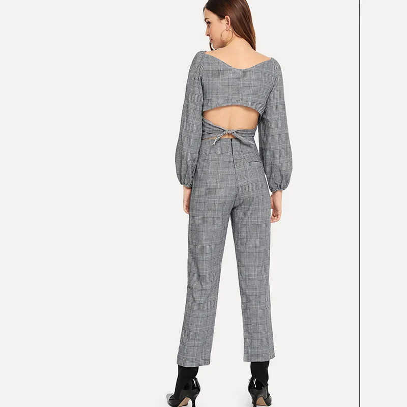 Повседневный костюм 2019 летний тренд тонкий Простой и элегантный женский