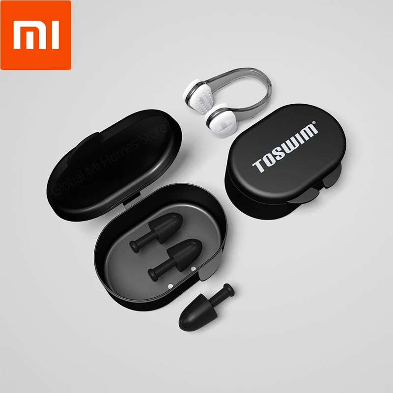 Xiaomi Youpin TOSWIM удобные мягкие затычки ушные для плавания и противоскользящие зажимы