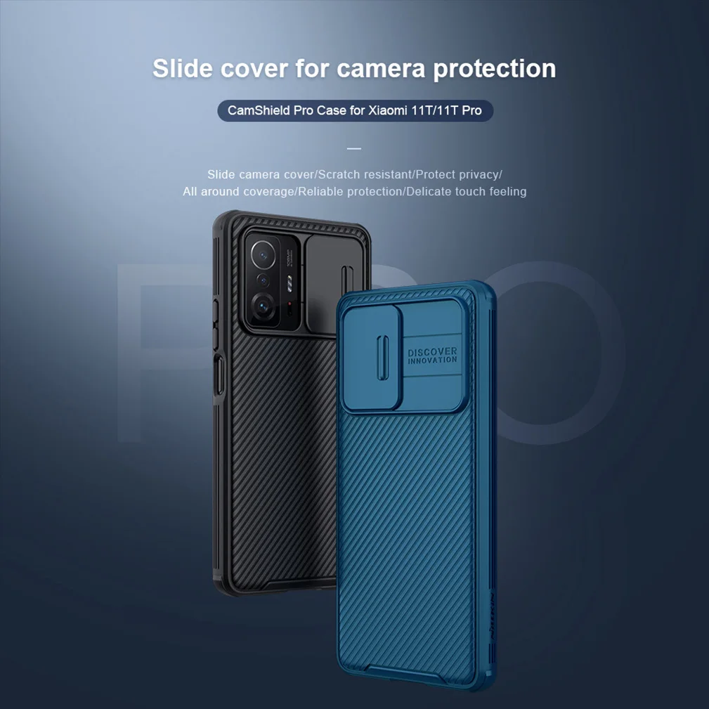 NILLKIN-funda para Xiaomi Mi 11T Mi11T Pro, cubierta trasera de lente deslizante cl&aacute;sica para Xiaomi 11T Pro c&aacute;mara de protecci&oacute;n-1