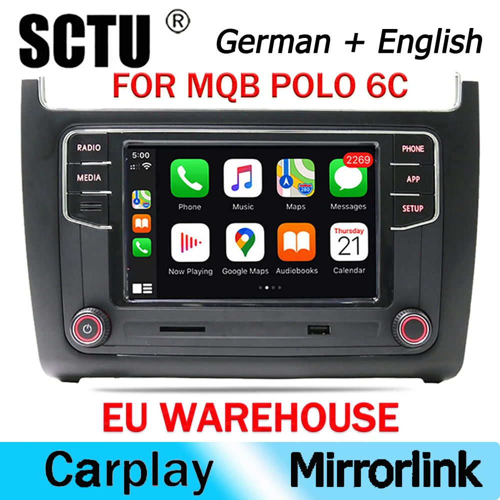 6 5 &quotавтомобильная стереосистема RCD330 + рамка CarPlay MirrorLink BT USB RVC для MQB Volkswagen POLO 6C |