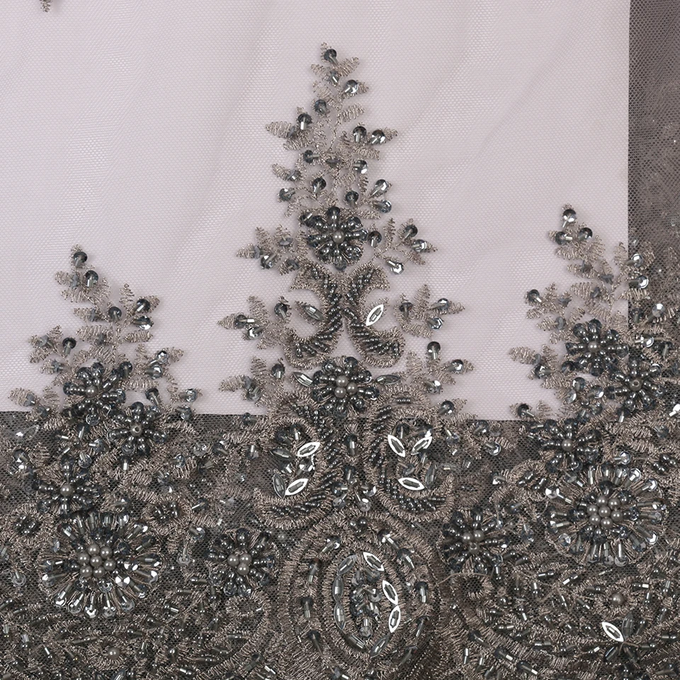 Кружевное платье в африканском стиле роскошное французское свадебное с бисером