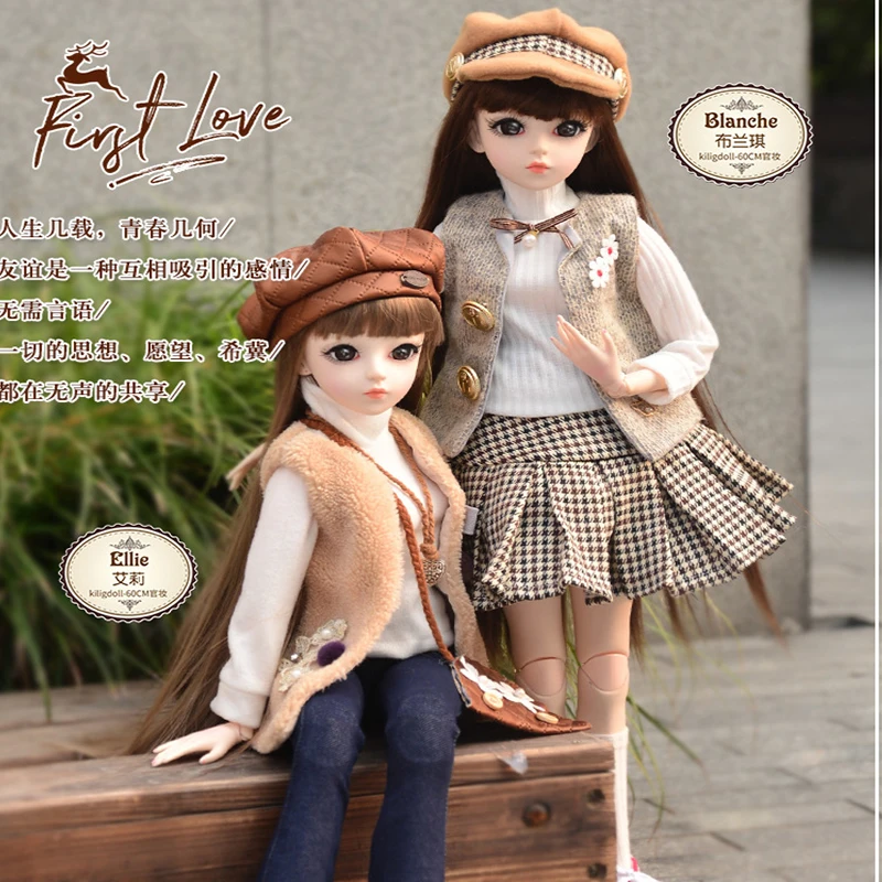 Модная шарнирная кукла 60 см куклы сделай сам повседневные шарнирные с зимней