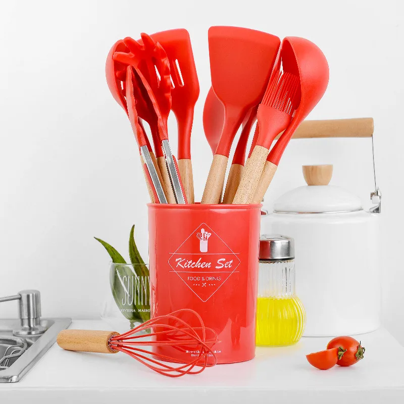 

Kitchen Accessories Cooking 9/11Pcs Cooking Tools Set Kitchen Utensils Set Silicone Non-stick Spoon Cooking Tools Kitchenware
