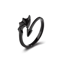 fashion trend men and women open demons wings adjustable ring simple paired cool stuff couple rings accessories jewelry gift