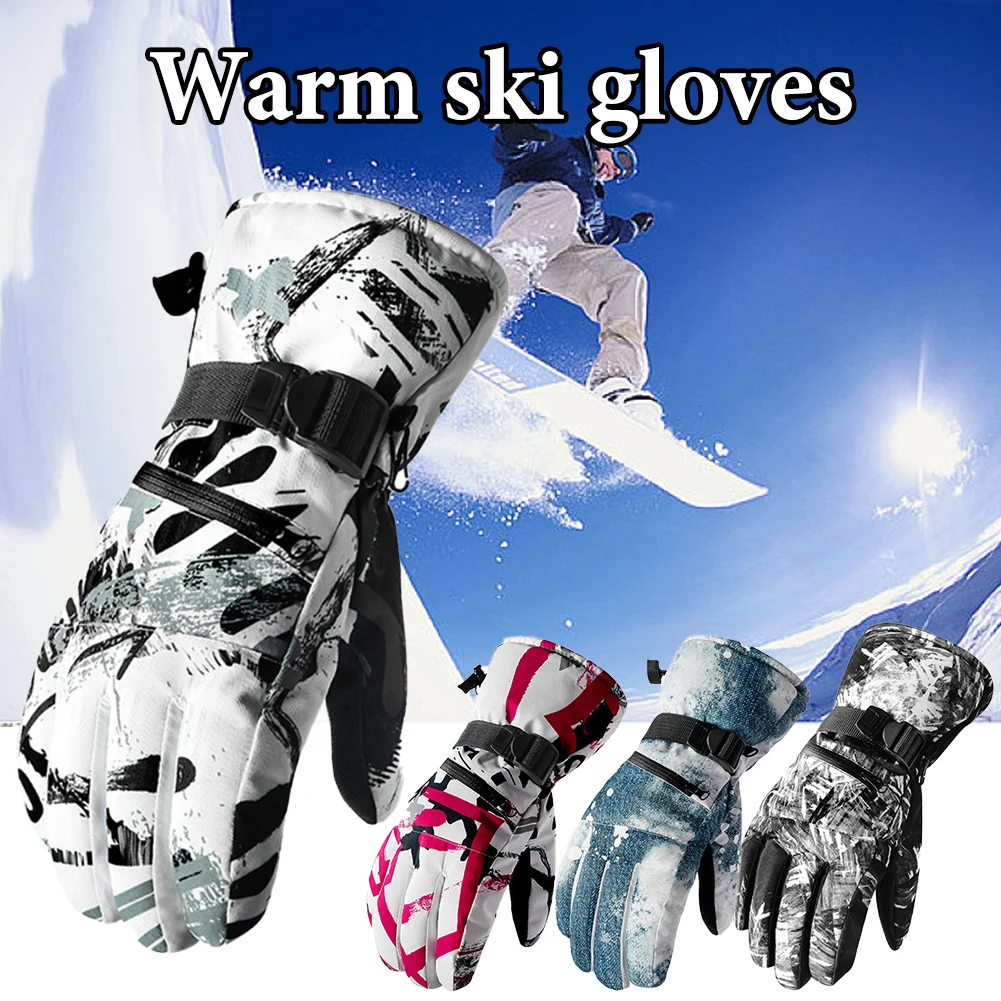 Горячая Распродажа, мужские и женские зимние теплые и водонепроницаемые уличные сенсорные перчатки для альпинизма, бархатные перчатки с се...