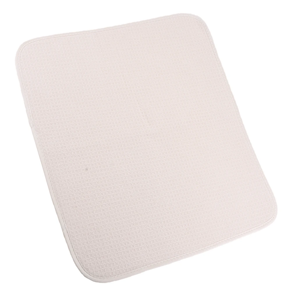 Beige 40.5x45.5cm Абсорбирующий коврик для сушки из микрофибры сушилка для посуды кухонная раковина - Цвет: Beige 40.5x45.5cm