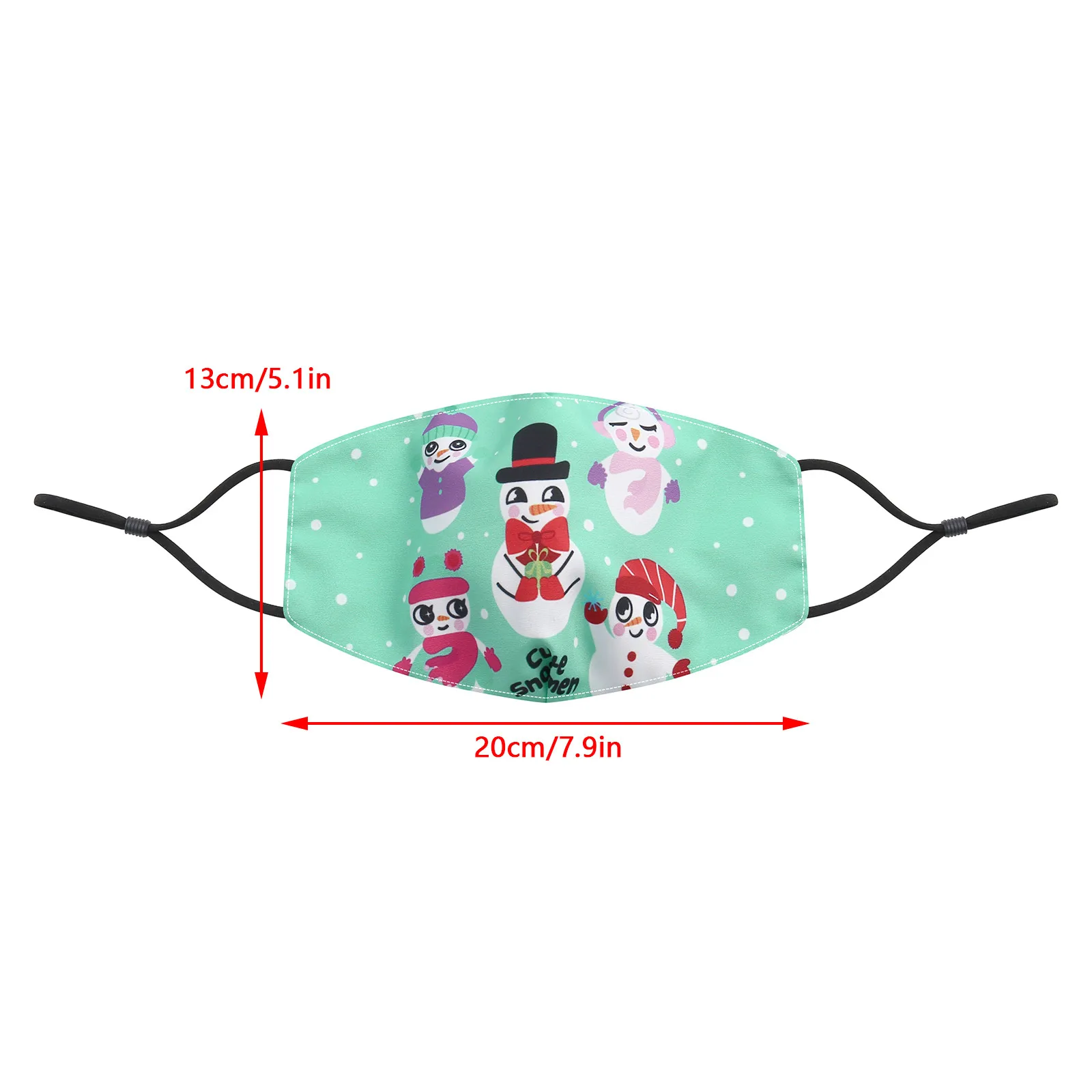 

Christmas Mask Unisex Face Masks Christmas Print Windproof Masks Washable Mask Festival Mask Made Soft Cotton Lightweight