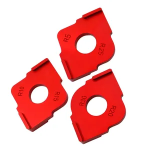 Набор из 3 алюминиевых фрезерных столов Столярный Угловой радиус джиг деревообрабатывающий фрезерный стол угловой шаблон