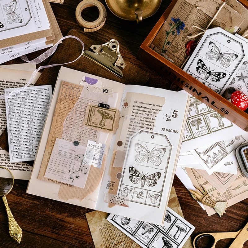 Винтажные буквенные бутылки Бабочка печать растения DIY губка Резиновые Марки для