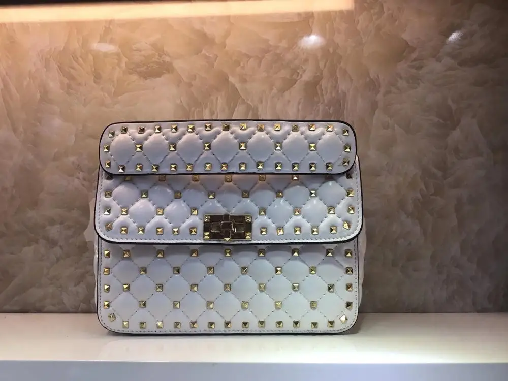 

free shipping 2020 the new style nice pretty genuine cow leather women handbag one shoulder bag crossbody bag 5 color 23cm
