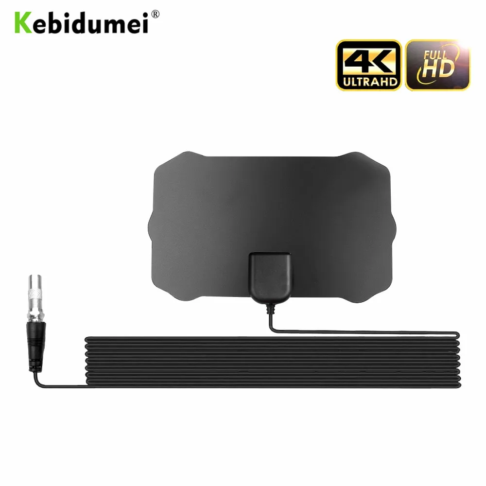 ТВ-антенна kebidumei 4K 1080p HD приемник сигнала усилительный Диапазон 200 миль цифровая |