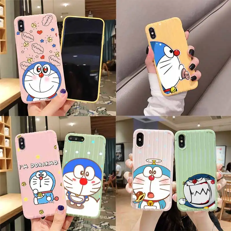 Чемодан на колесиках Gambar Doraemon текстурный чехол для телефона iPhone 11 Pro Max X XS MAX 8 7 6S Plus