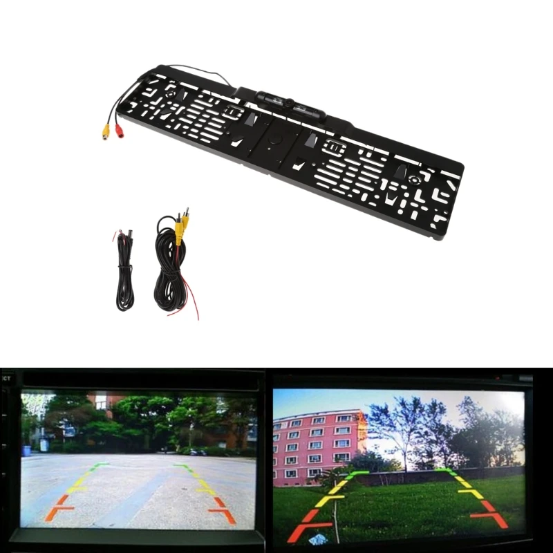 

Waterproof Car License Plate Frame Rear View Camera & LED Light Night Vision Cam