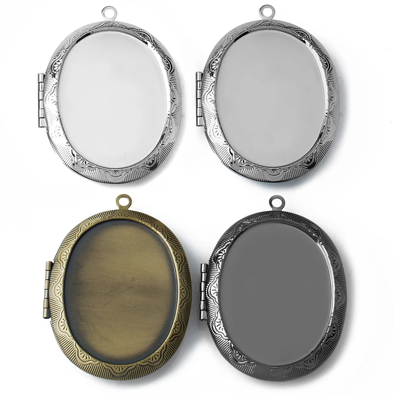 Матовая отделка Бронзовый черный античный посеребренный медальон для