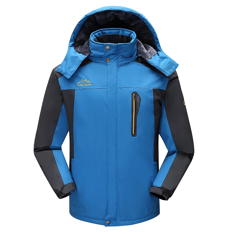 Мужская зимняя флисовая парка ветровка бархатная Толстая теплая мужские военные