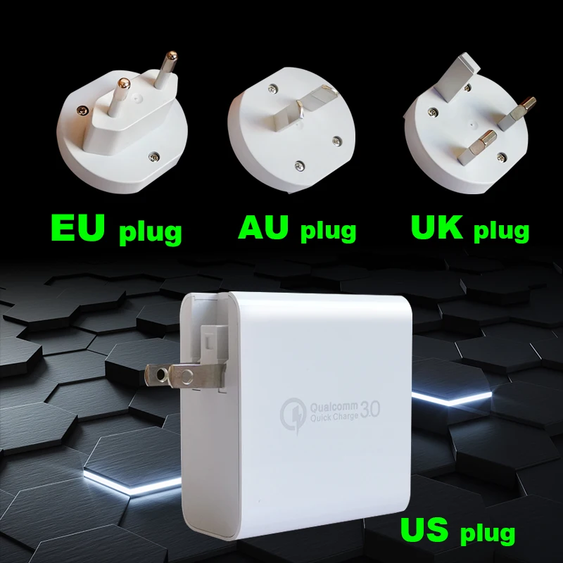 Сетевое зарядное устройство PD 48 Вт PD3.0 /PD2.0 QC 3 0 быстрая зарядка со штепсельной