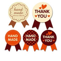 400pcslot handmade thank you stickers scrapbooking for package adhesive thank you sticker seal labels stationery