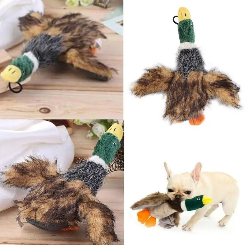 Вокальные игрушки для домашних животных мягкие в форме дикой утки будут