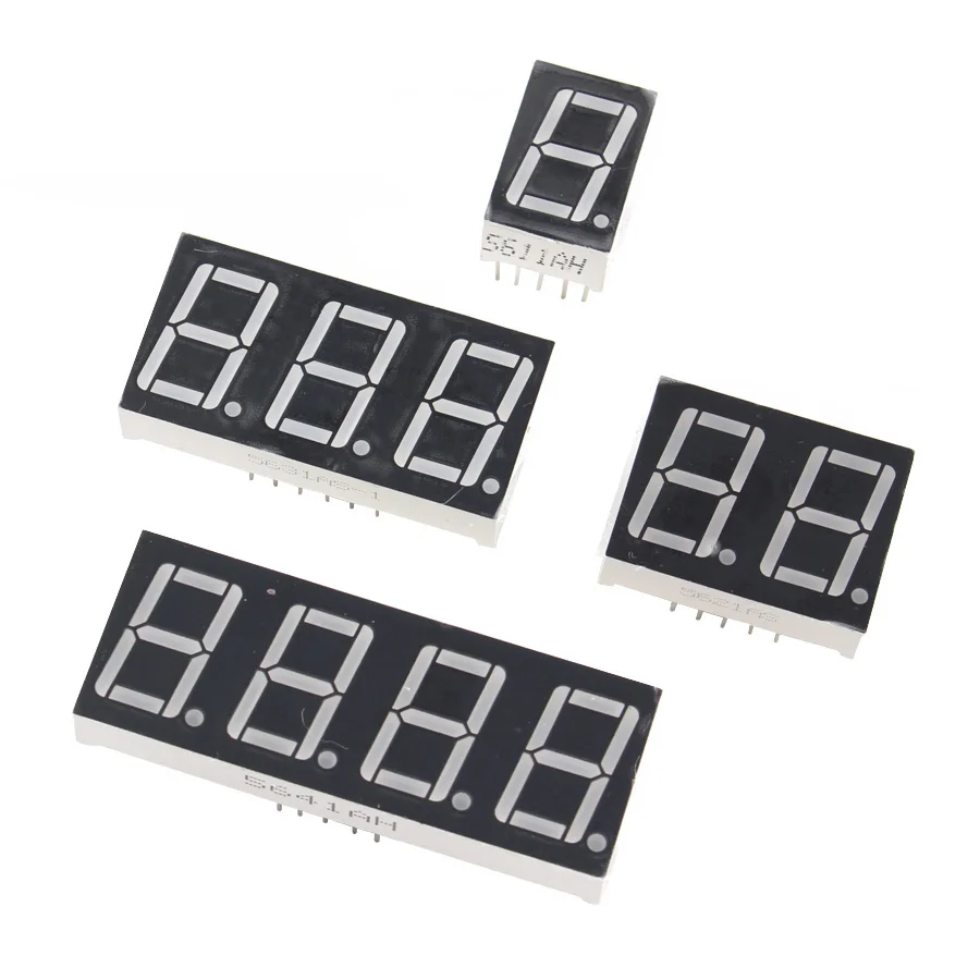 

10pcs 0.4 Inch LED Display 7 Segment 1Bit 2Bit 3Bit 4Bit Tube Red Display Common Anode/Cathode 0.4" 7-Segment Led Display Board