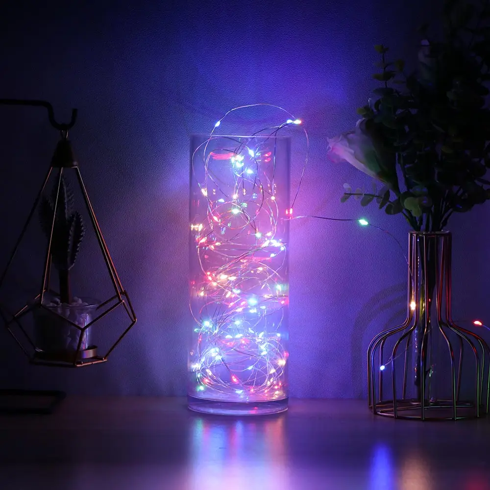 5 м/10 м 50 светодиодов/100 светодиоды гирлянды Водонепроницаемый открытый Батарея