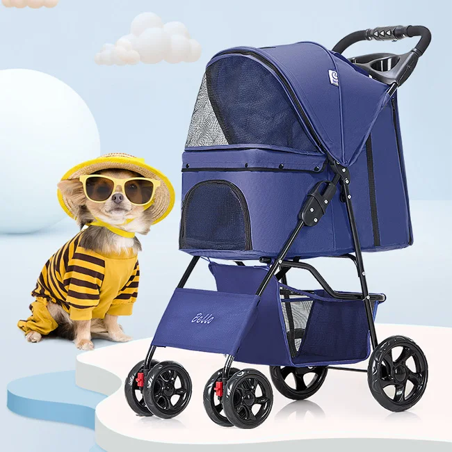 

Cat Stroller Puppy Pushchair Travel Cart Jogging Buggy Carrier Dog Pram