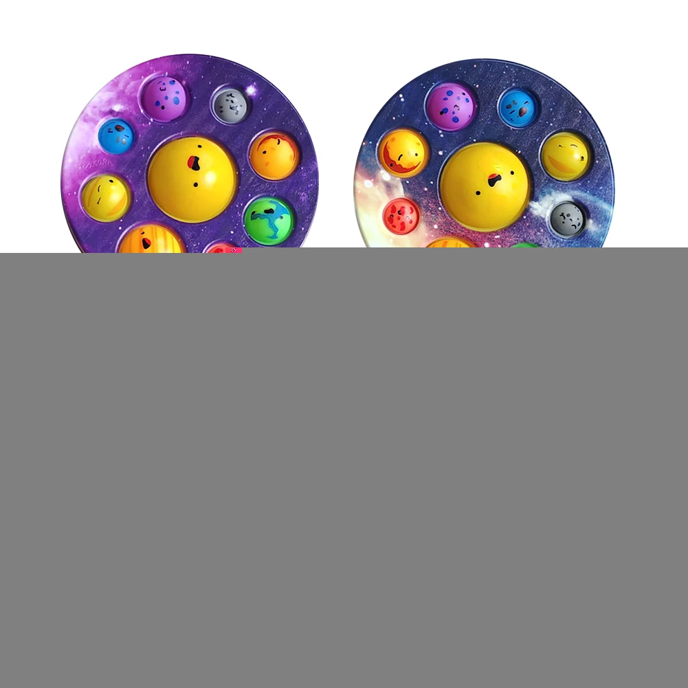 

Eight Planets Kids Dimple Fidge Toys Keychain Early Educational Sensory Toy Bubble Set Autism Anxiety Fidget Toy For Kids