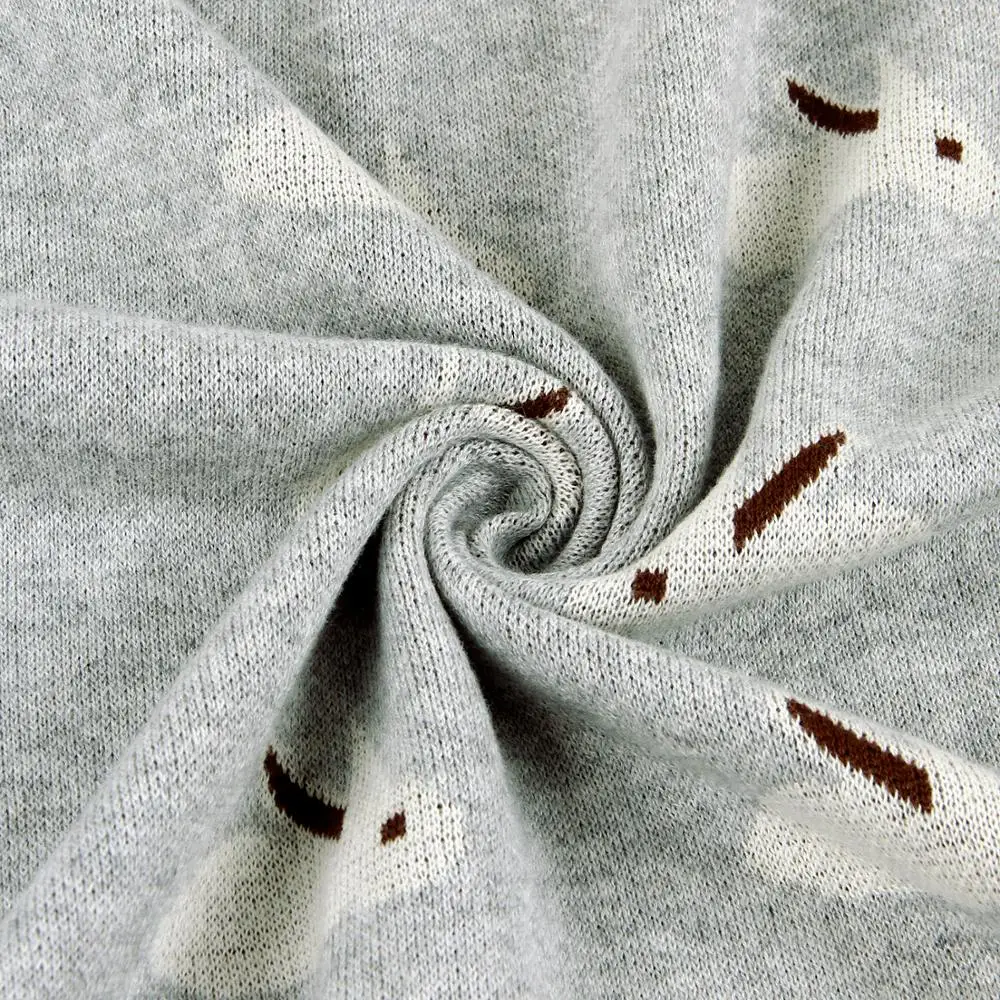 Детские одеяла вязаные пеленальные для новорожденных мультипликационный кролик